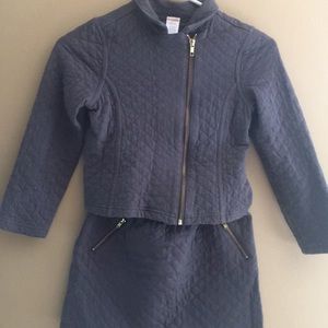 Gray jacket and skirt